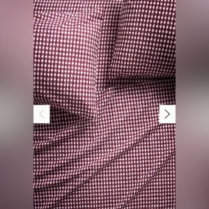 NWT percale by Anthropologie queen Sheet Set 4 standard Fitted Sheet Flat Sheet